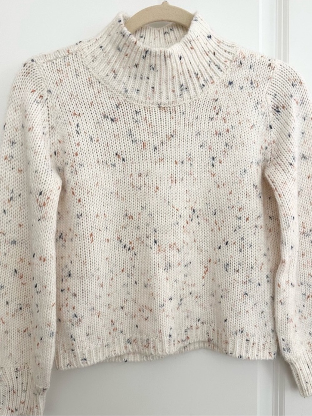 Girls OshKosh B'gosh Cream Confetti Speckled Knit Mockneck Sweater